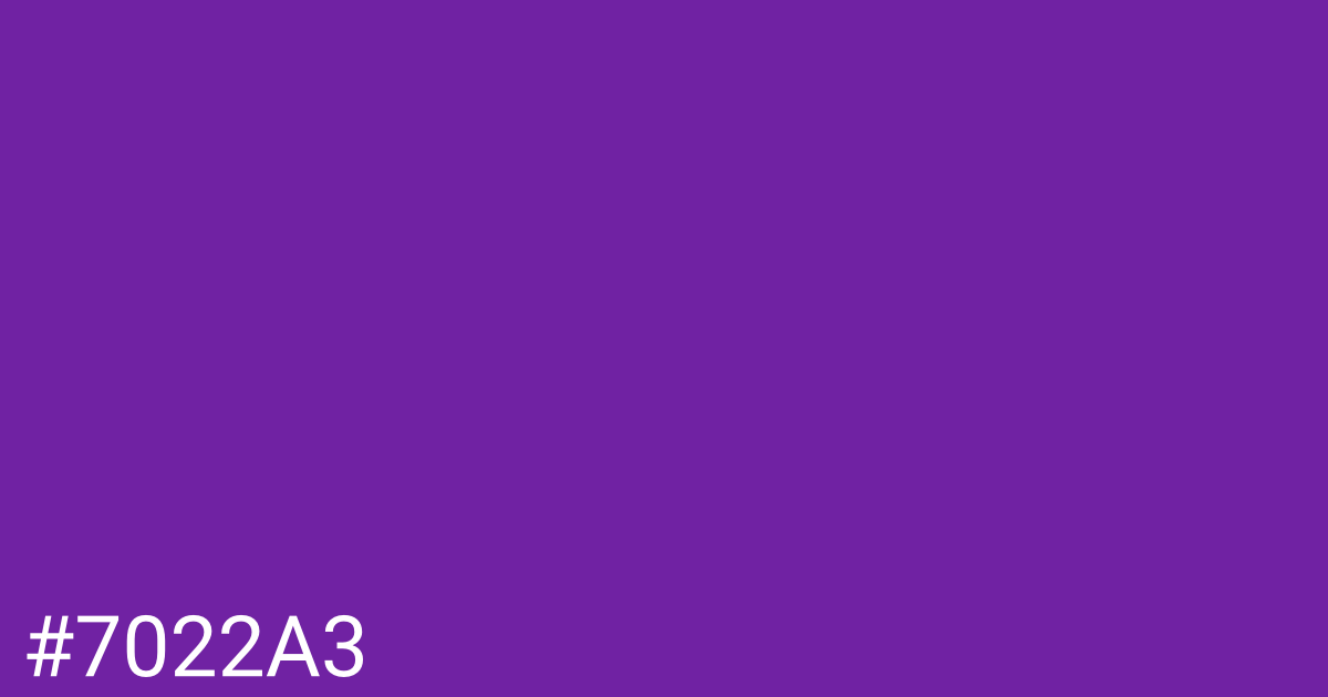 Hex color #7022a3 graphic