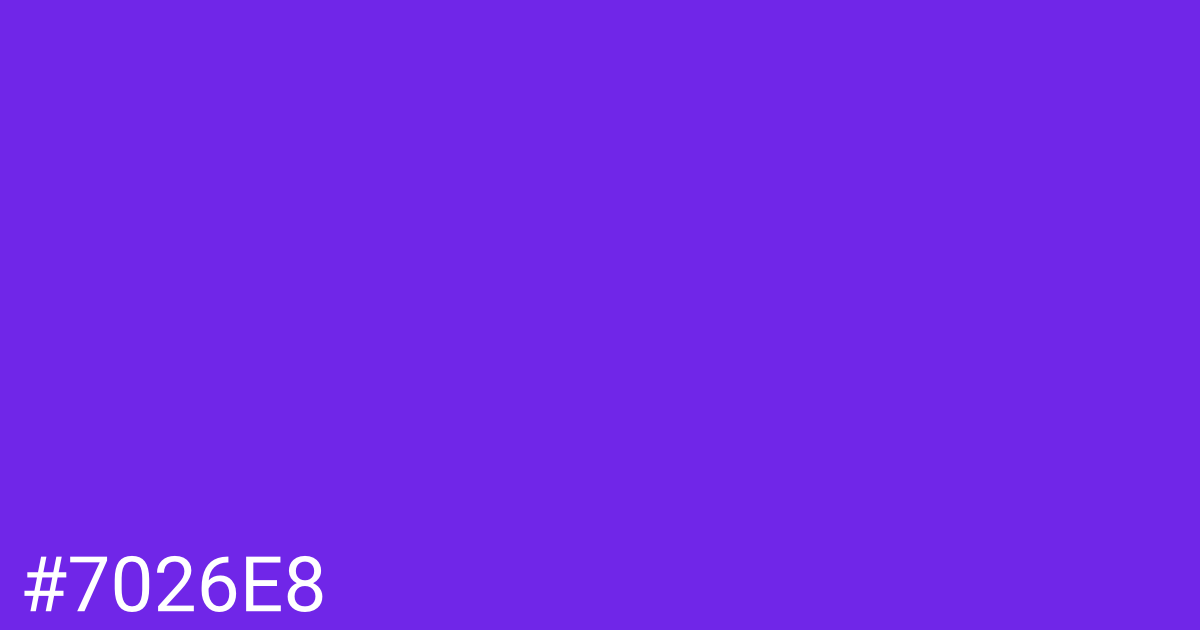 Hex color #7026e8 graphic