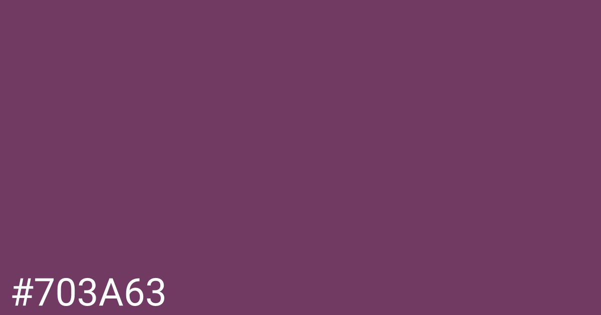 Hex color #703a63 graphic