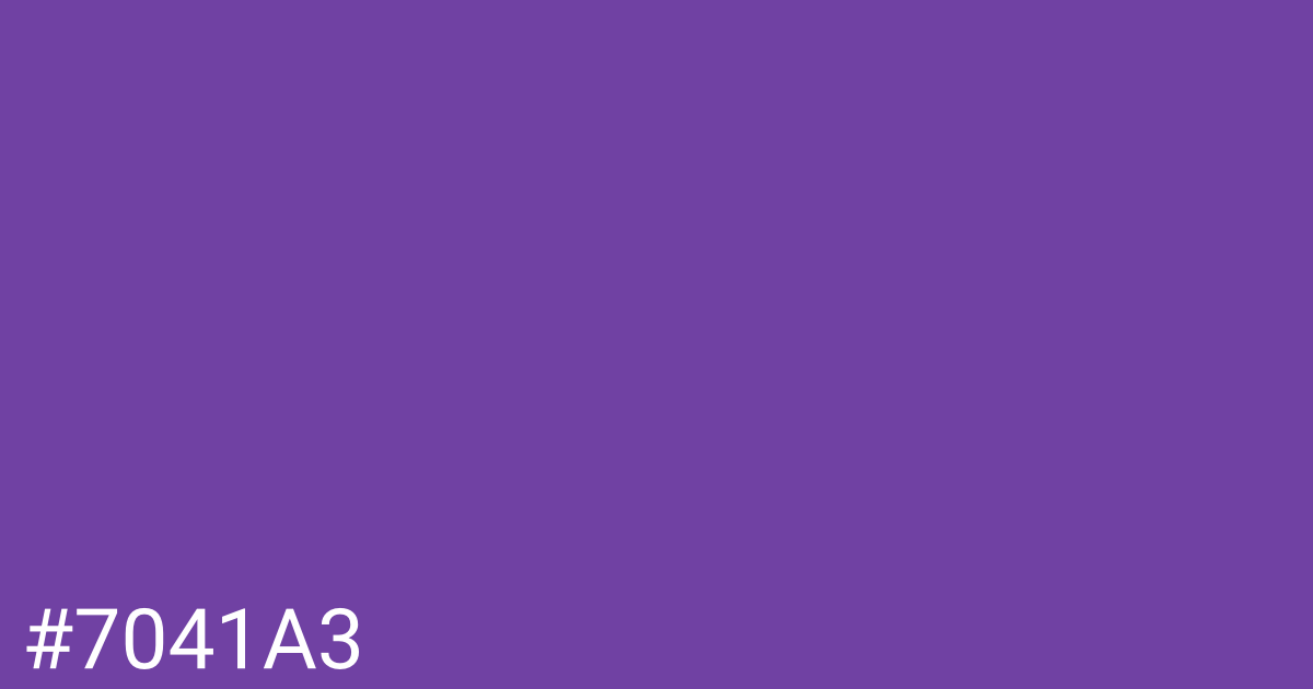 Hex color #7041a3 graphic