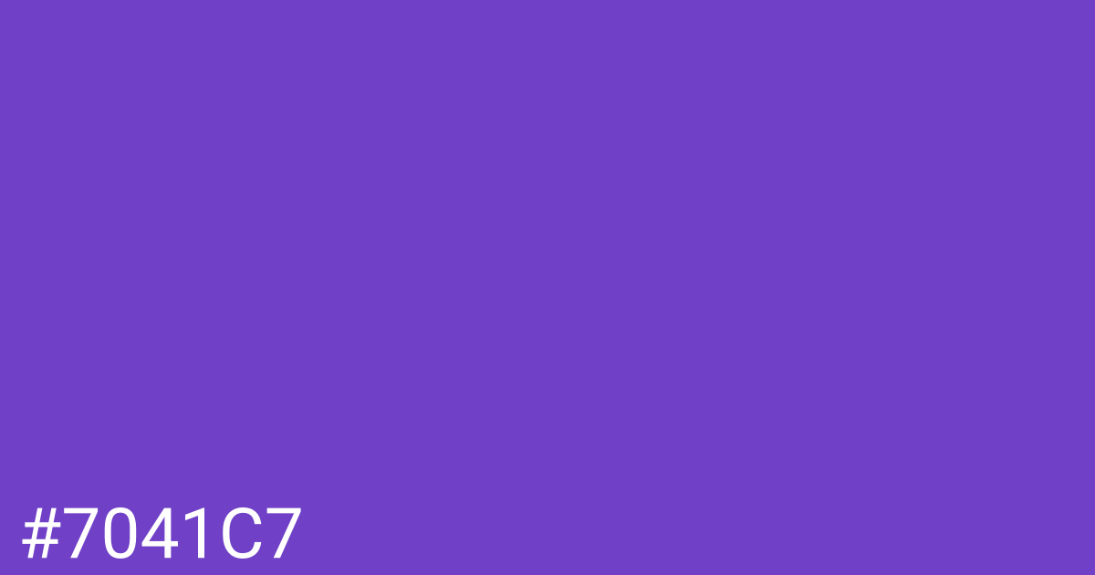 Hex color #7041c7 graphic