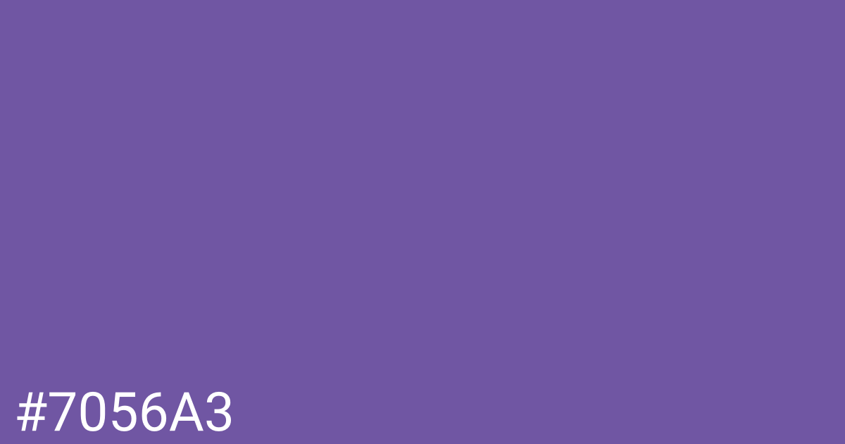 Hex color #7056a3 graphic