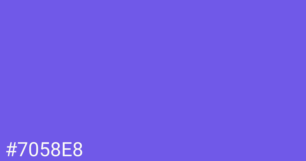 Hex color #7058e8 graphic