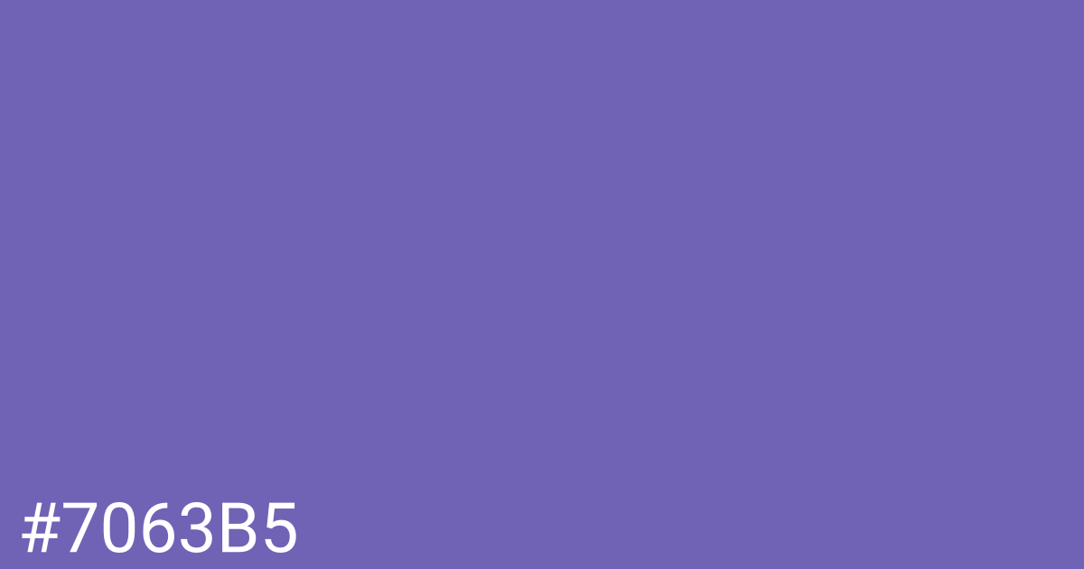 Hex color #7063b5 graphic