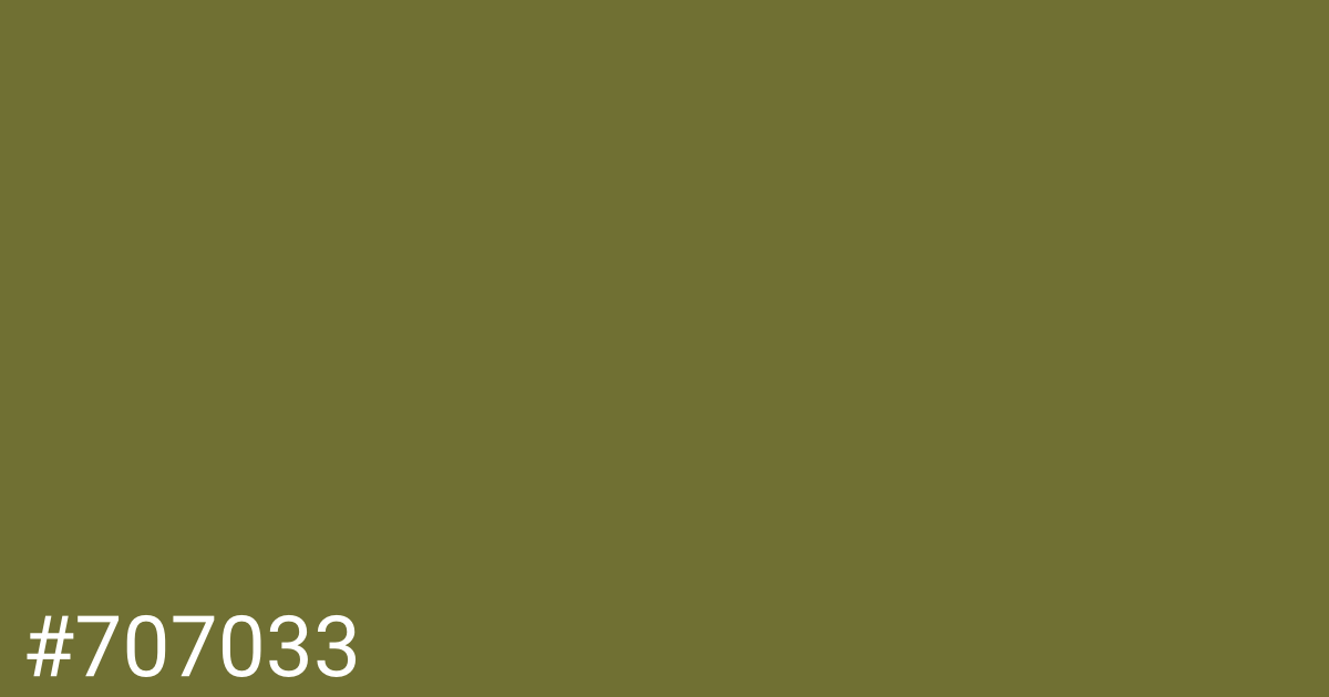 Hex color #707033 graphic