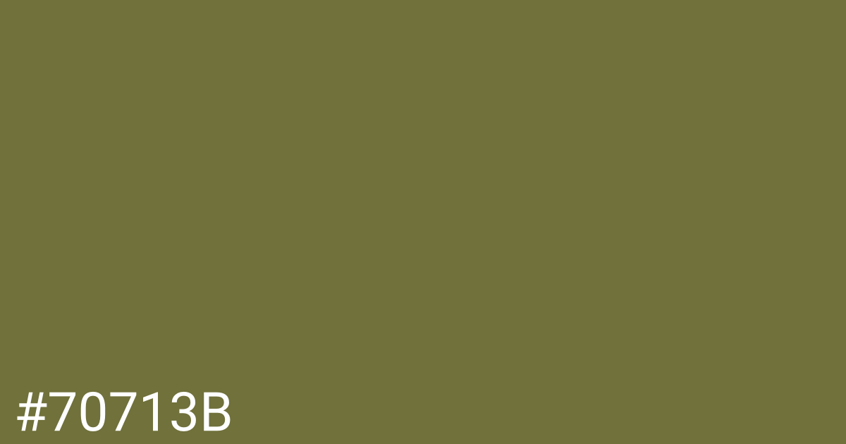 Hex color #70713b graphic