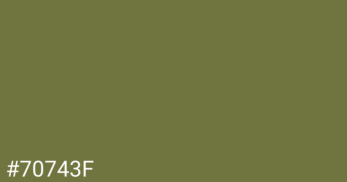 Hex color #70743f graphic