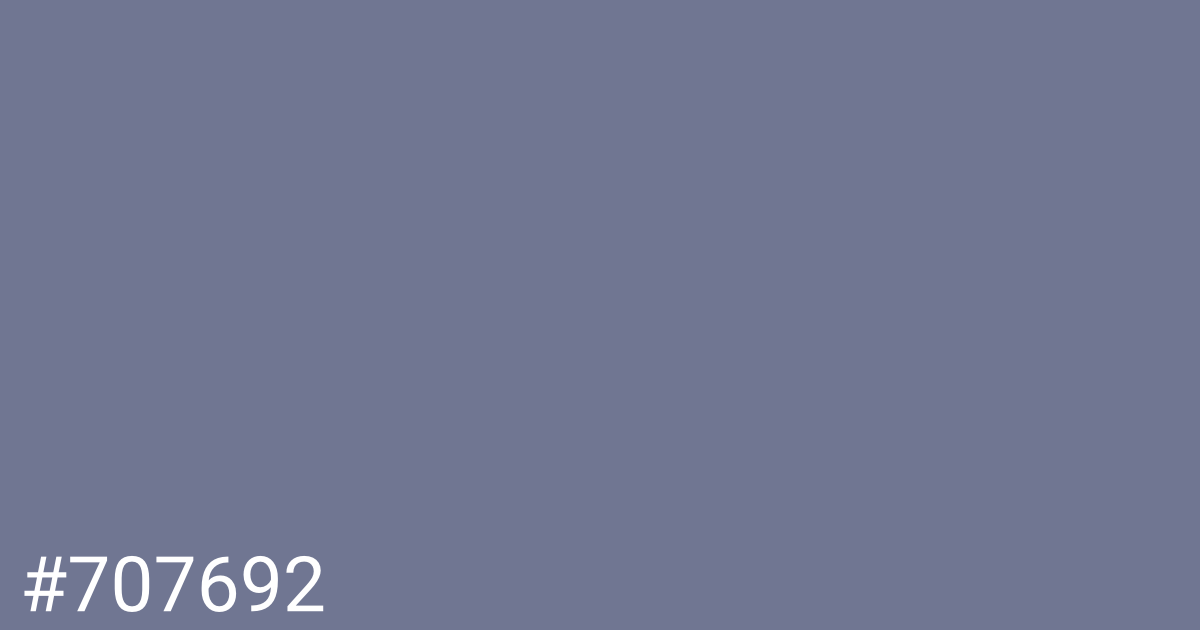 Hex color #707692 graphic