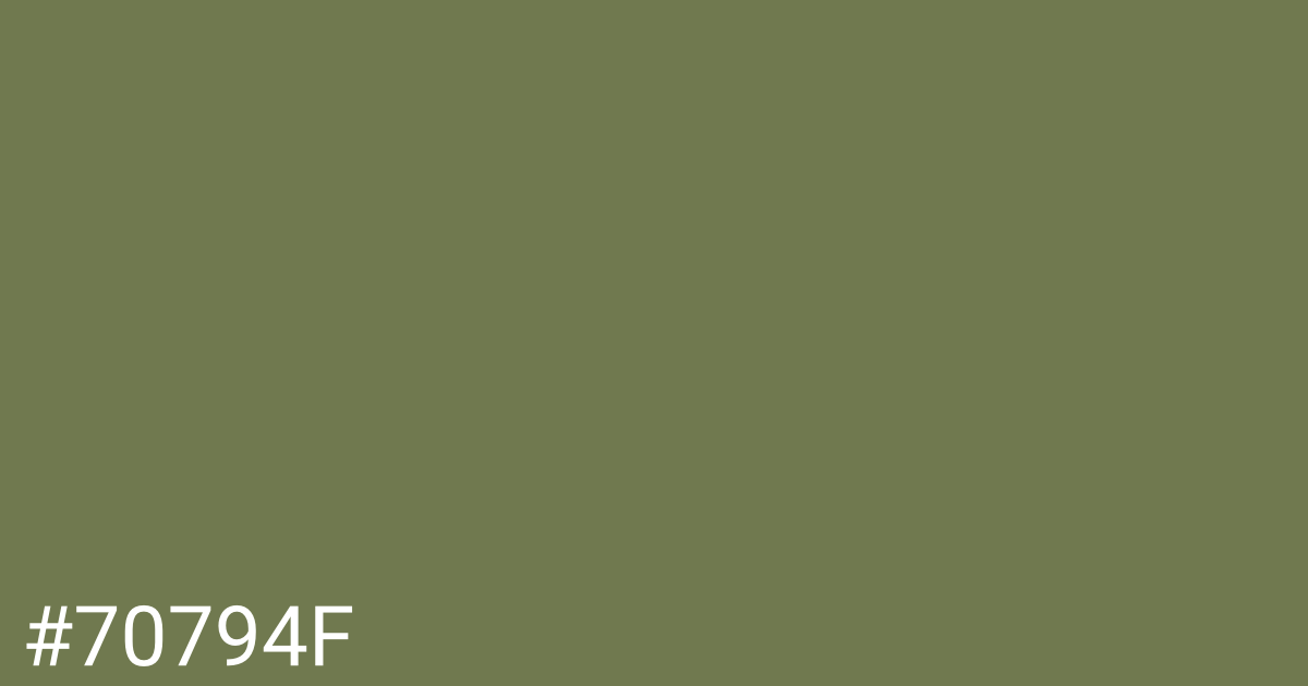 Hex color #70794f graphic