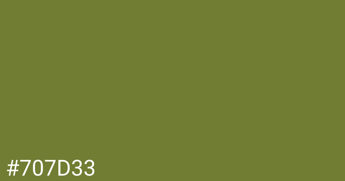 Hex color #707d33 graphic