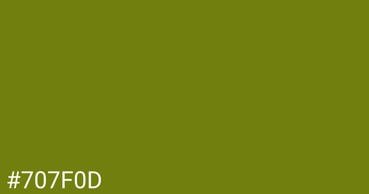Hex color #707f0d graphic