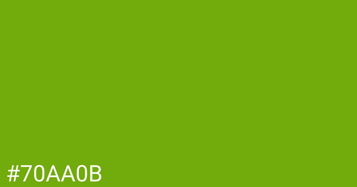 Hex color #70aa0b graphic