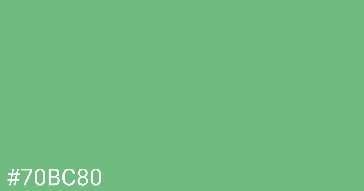 Hex color #70bc80 graphic