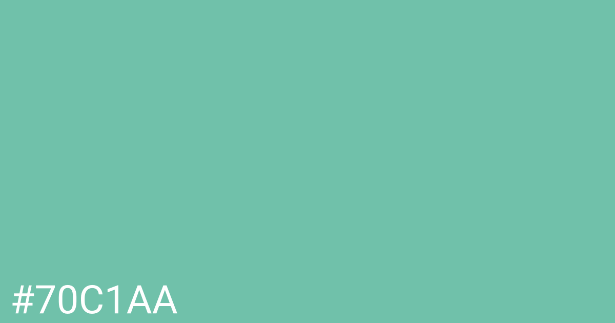 Hex color #70c1aa graphic