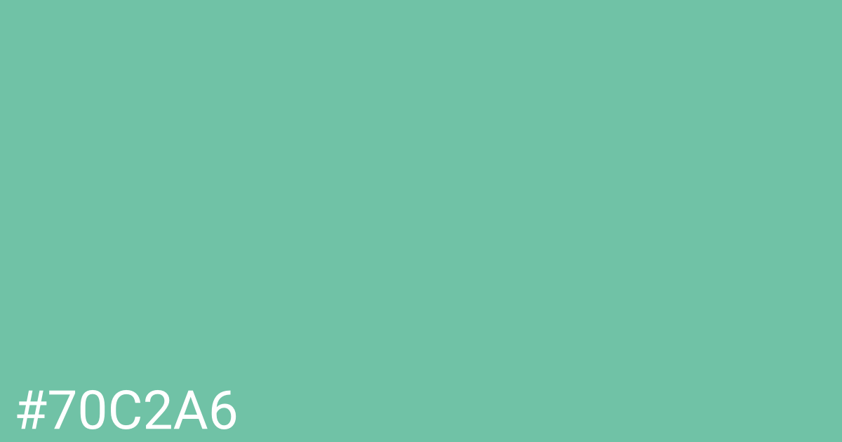 Hex color #70c2a6 graphic