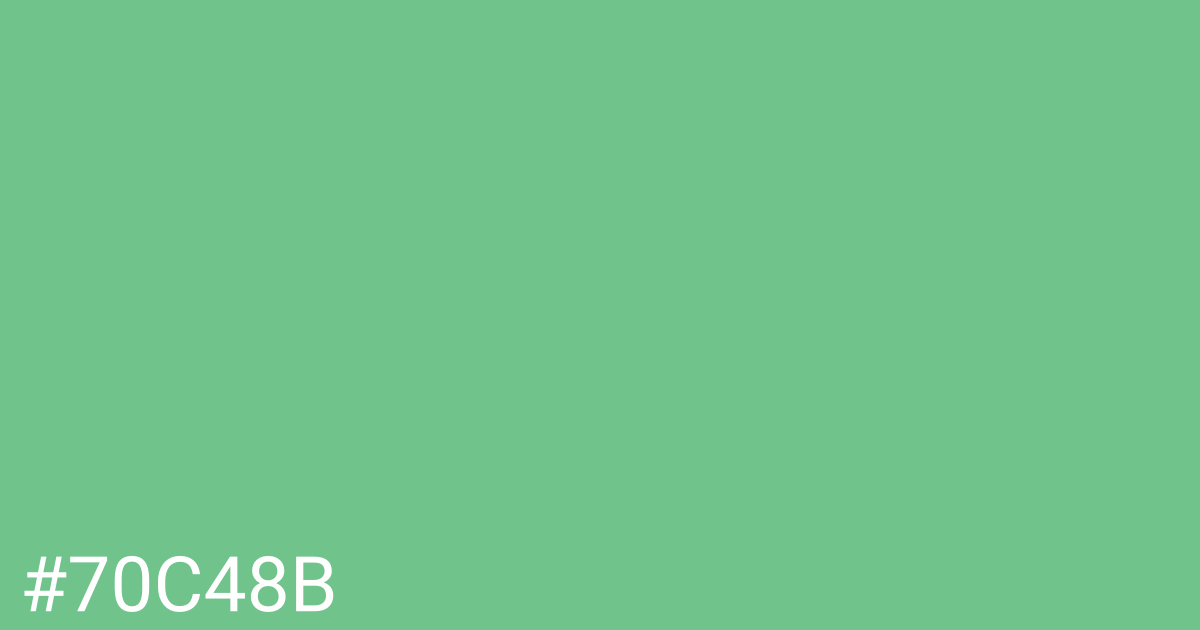 Hex color #70c48b graphic