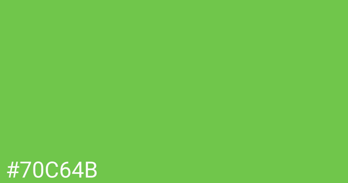 Hex color #70c64b graphic