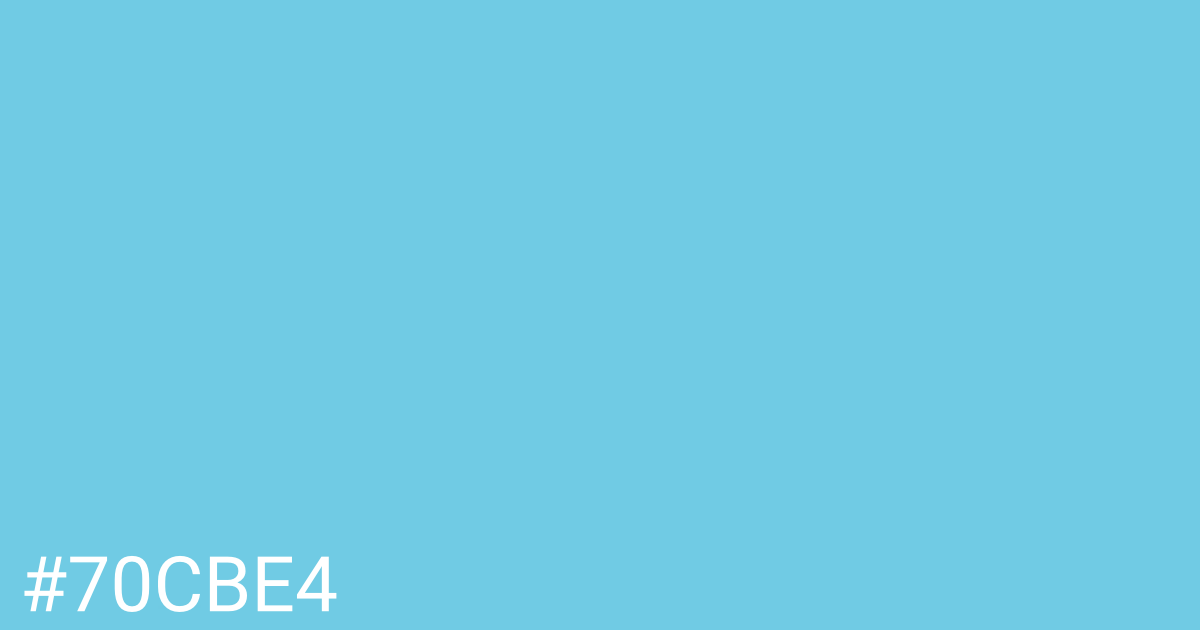 Hex color #70cbe4 graphic