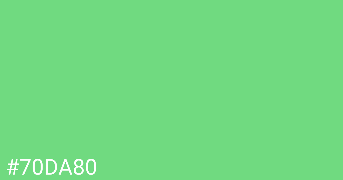 Hex color #70da80 graphic