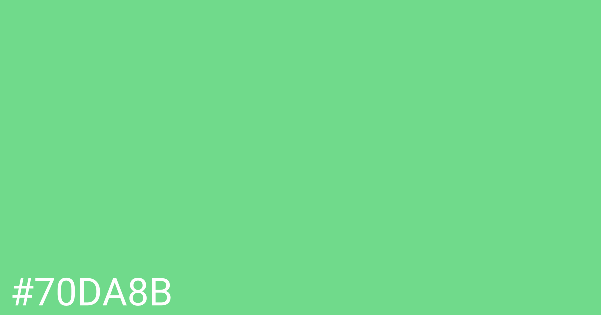 Hex color #70da8b graphic