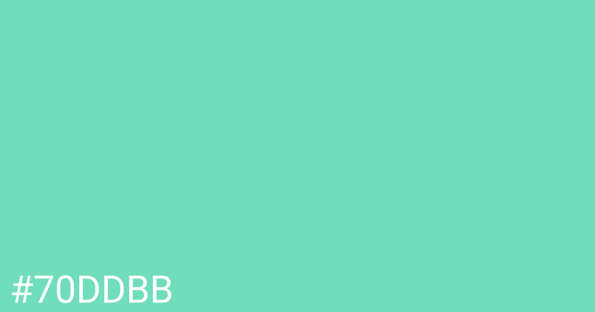 Hex color #70ddbb graphic