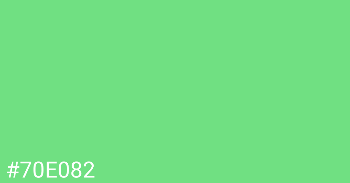 Hex color #70e082 graphic