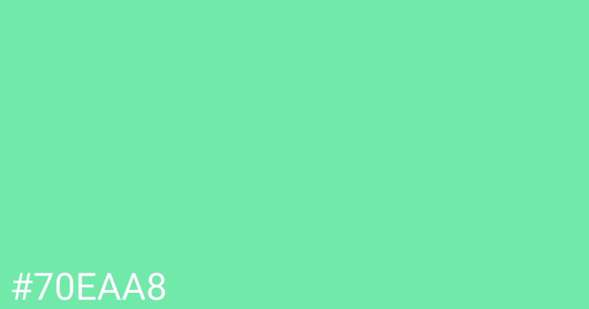 Hex color #70eaa8 graphic