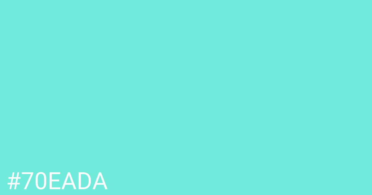 Hex color #70eada graphic