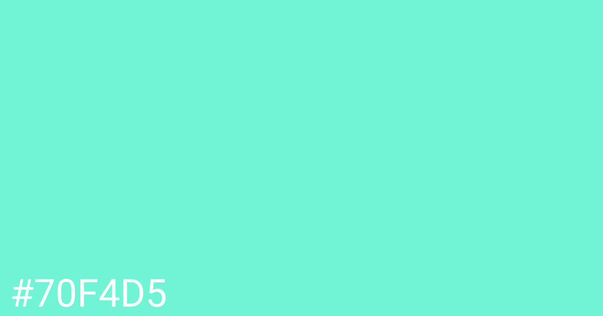 Hex color #70f4d5 graphic