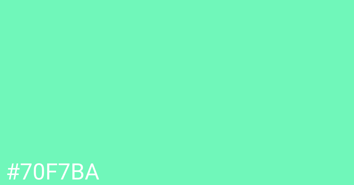 Hex color #70f7ba graphic