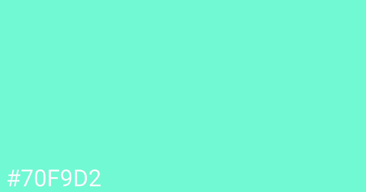 Hex color #70f9d2 graphic
