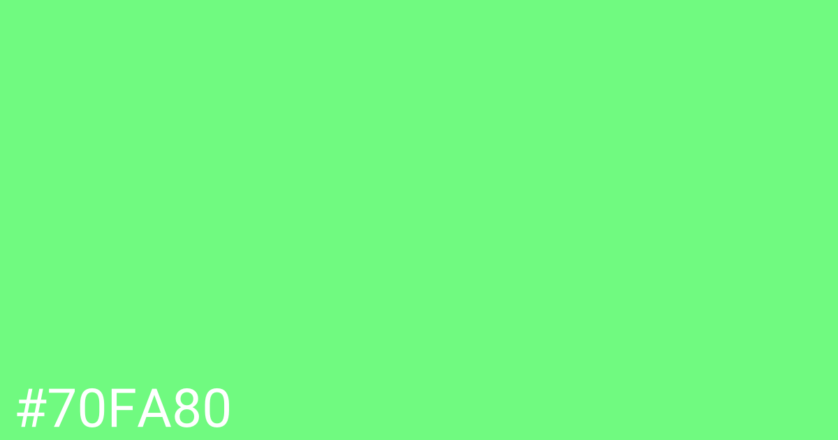 Hex color #70fa80 graphic