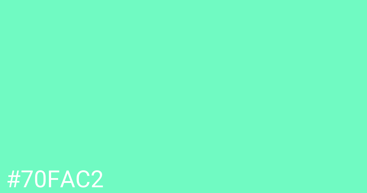 Hex color #70fac2 graphic