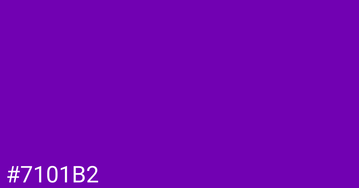 Hex color #7101b2 graphic