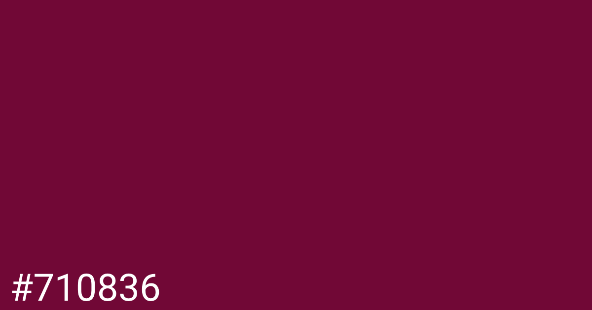 Hex color #710836 graphic