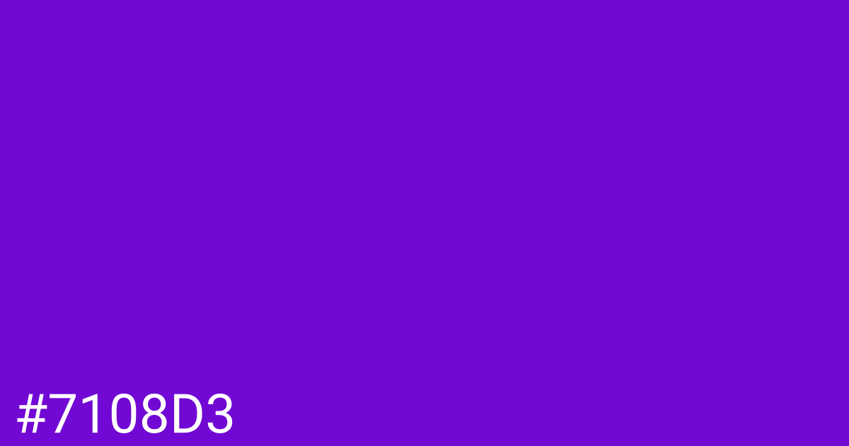 Hex color #7108d3 graphic