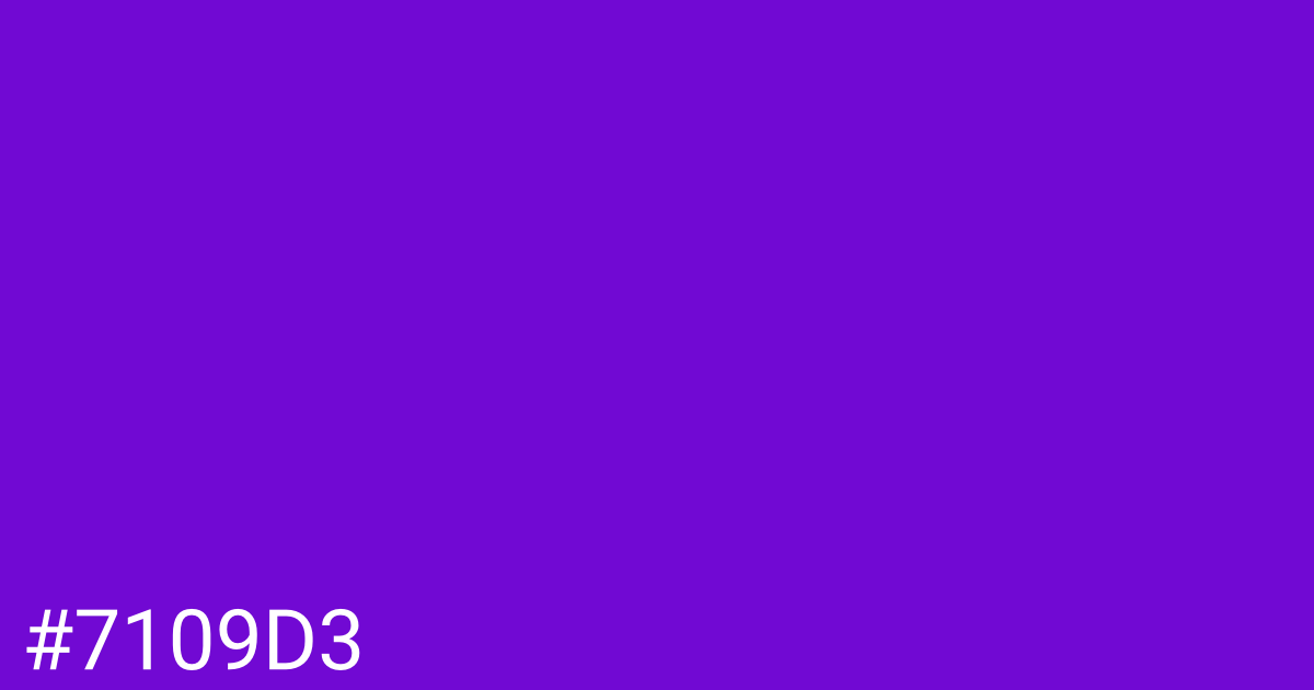 Hex color #7109d3 graphic