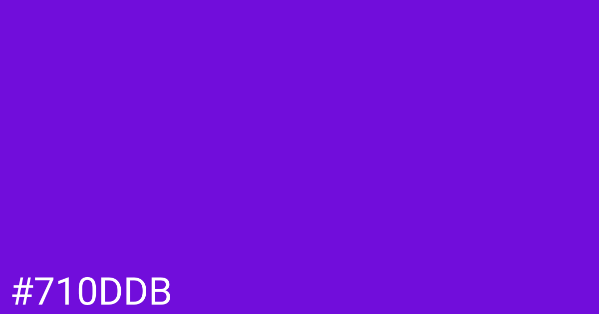 Hex color #710ddb graphic