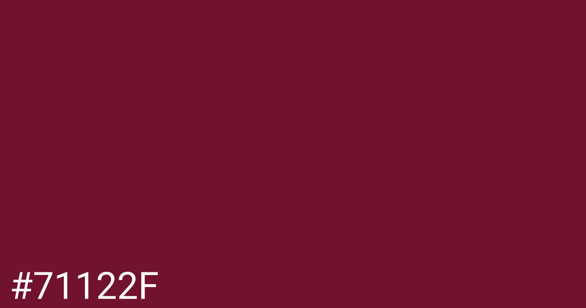 Hex color #71122f graphic