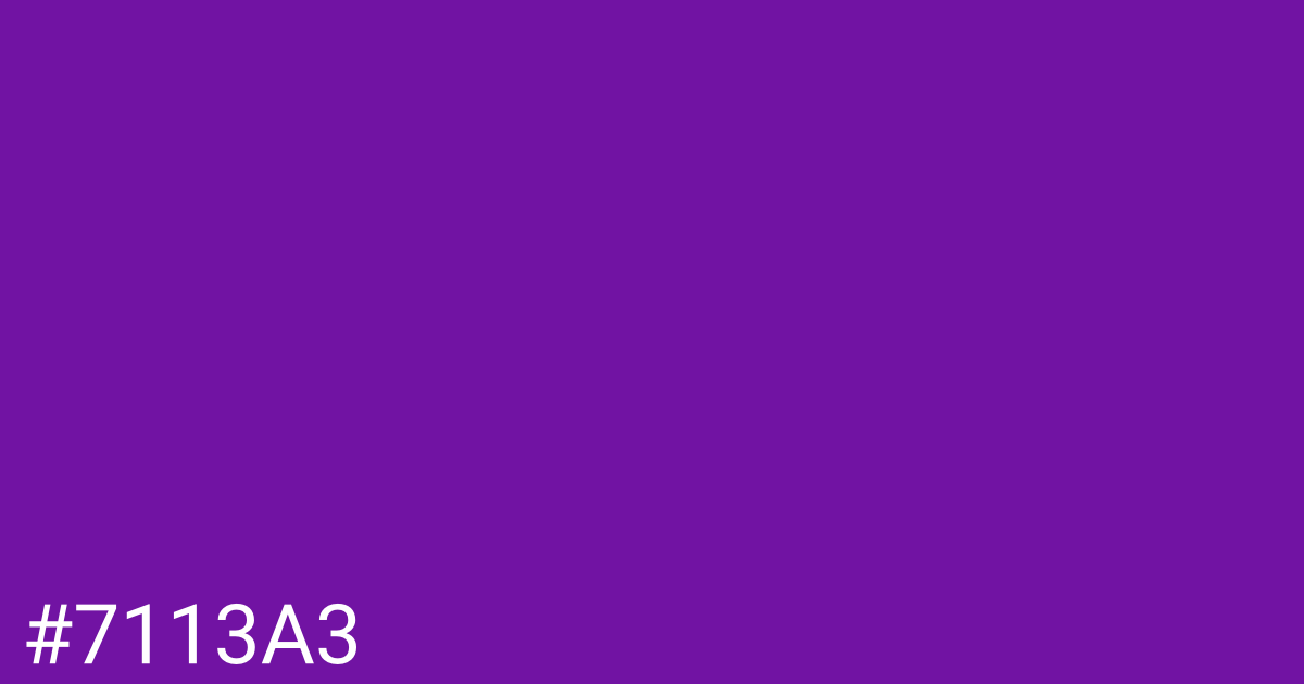 Hex color #7113a3 graphic