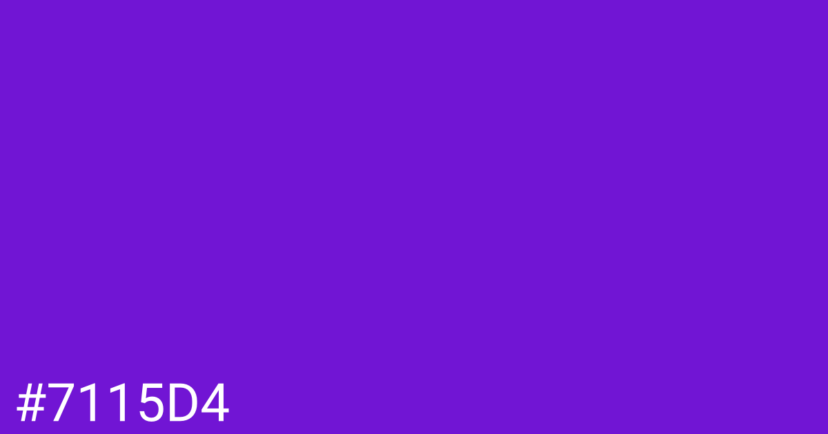 Hex color #7115d4 graphic