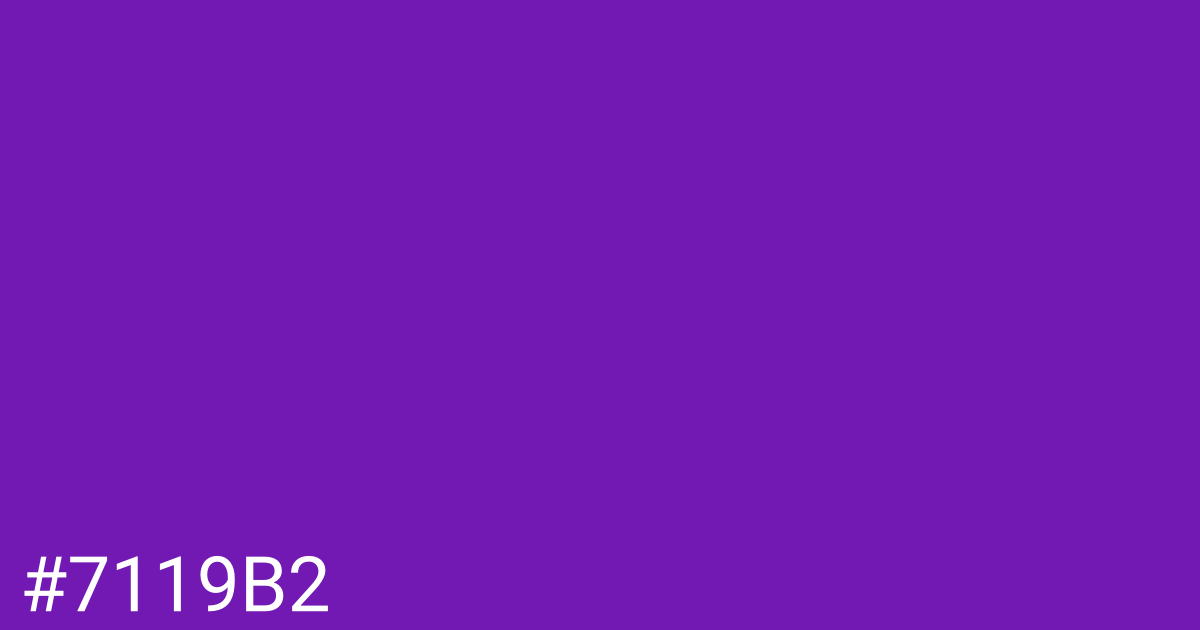 Hex color #7119b2 graphic