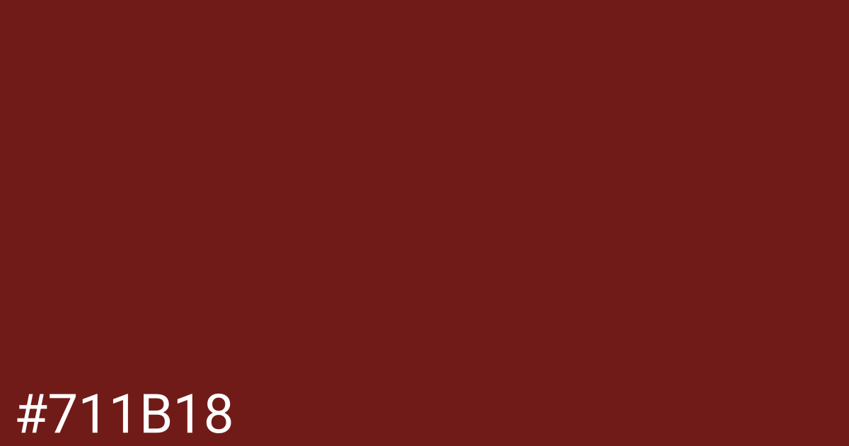 Hex color #711b18 graphic