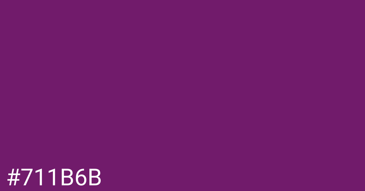 Hex color #711b6b graphic