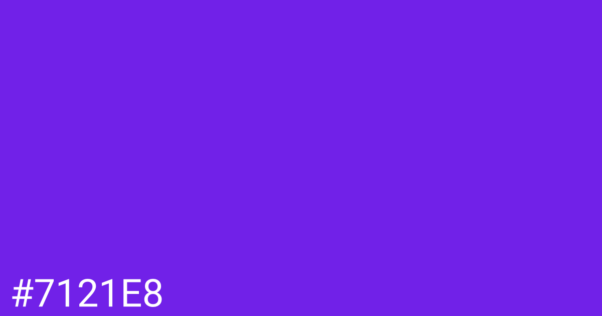 Hex color #7121e8 graphic