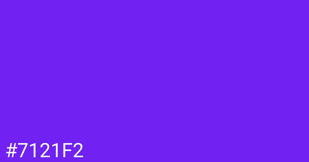 Hex color #7121f2 graphic