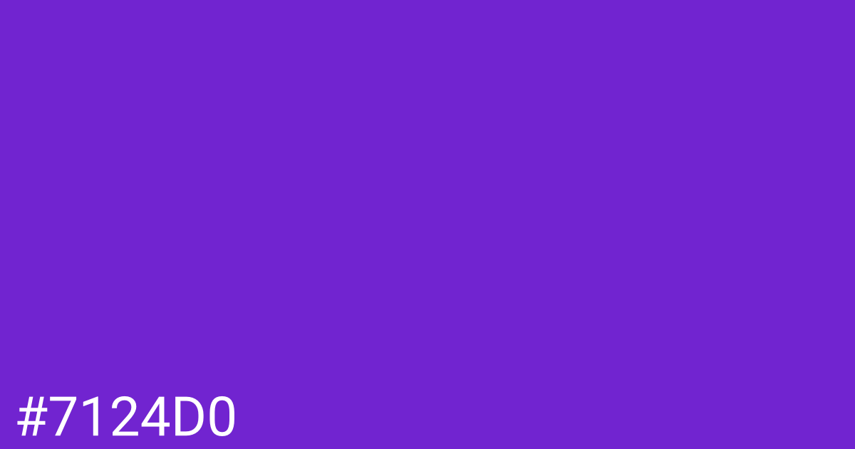 Hex color #7124d0 graphic