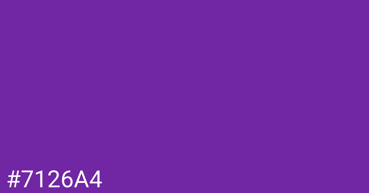 Hex color #7126a4 graphic