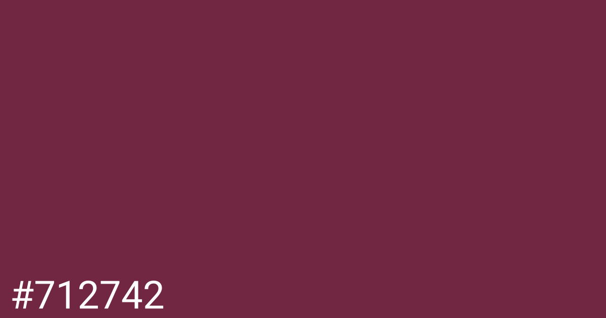 Hex color #712742 graphic