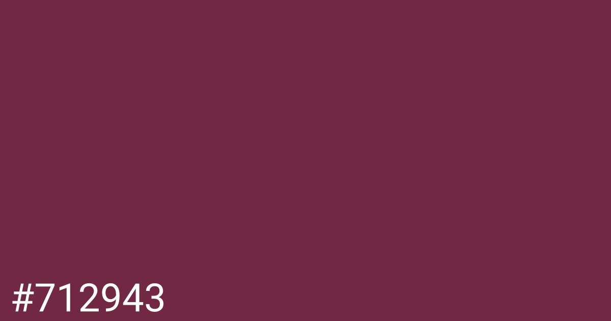 Hex color #712943 graphic